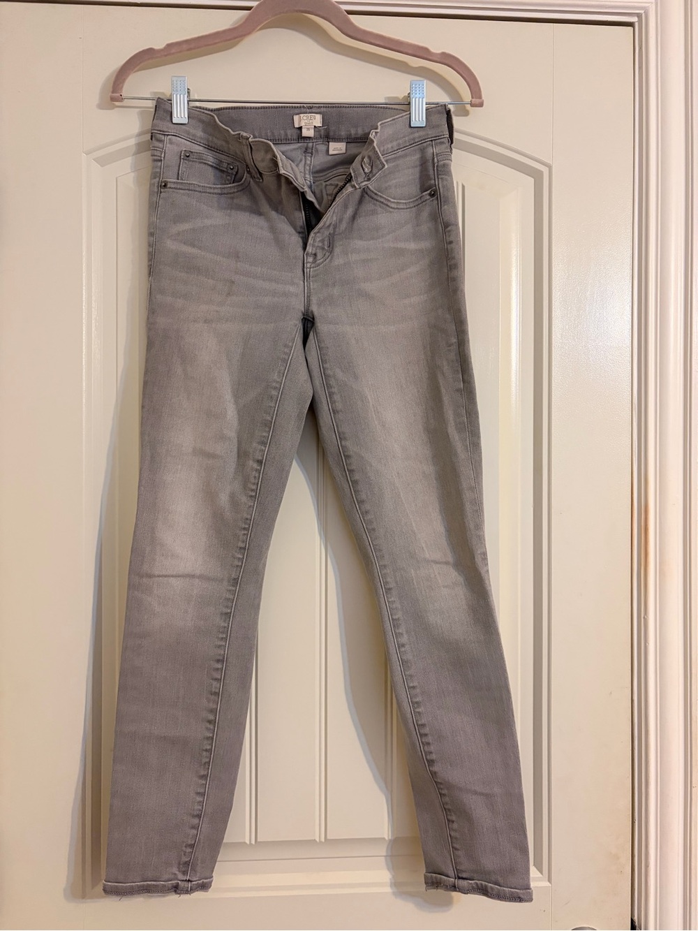 J. Crew Women's Gray Skinny Jeans - Faded Wash